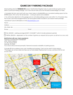 game day parking package - Nashville Downtown Partnership