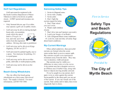 The City of Myrtle Beach Safety Tips and Beach Regulations