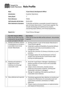 Role Profile and Person Specification