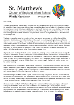 Newsletter 27.1.17 - St Matthews C of E Infant School