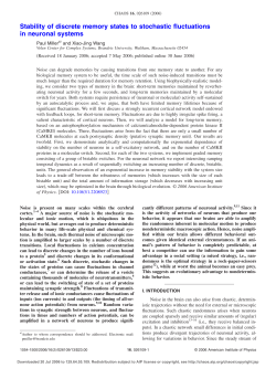 Stability of discrete memory states to stochastic fluctuations in