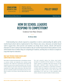 how do school leaders respond to competition?