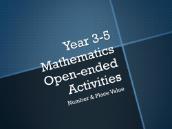 Open-ended Maths Activities