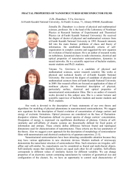 FRACTAL PROPERTIES OF NANOSTRUCTURED