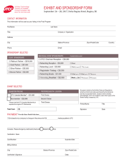 exhibit and sponsorship form