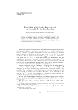 Pretentious Multiplicative Functions and an Inequality for the Zeta