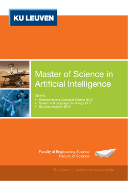 Master of Science in Artificial Intelligence