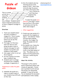 Puzzle review game for the Bible story of Gideon and the midianites