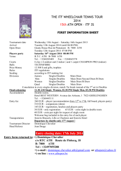 the itf wheelchair tennis tour 2014