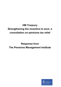 HM Treasury Strengthening the incentive to save