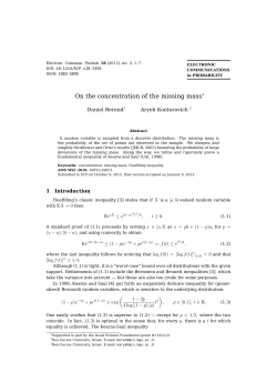 On the concentration of the missing mass
