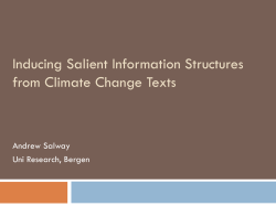 Inducing salient information structures from climate change texts