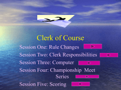 CCSL Clerk of Course - Clear Creek Swim League