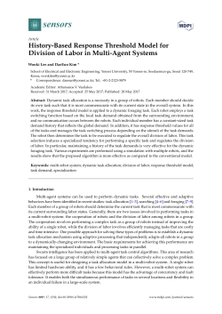 History-Based Response Threshold Model for Division of