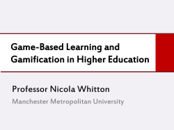 Game-Based Learning and Gamification in Higher Education