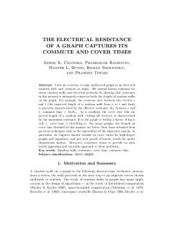 the electrical resistance of a graph captures its