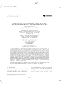 code-specific learning rules improve action selection by populations