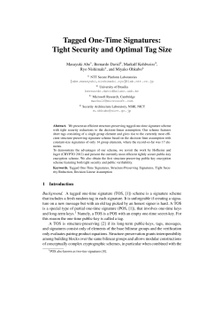 Tagged One-Time Signatures: Tight Security and Optimal Tag Size