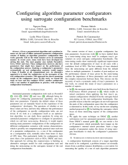 Configuring algorithm parameter configurators using surrogate