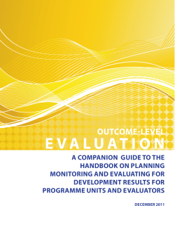Outcome-Level Evaluation Guide
