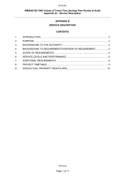 Appendix B Service Description - VTTS review audit