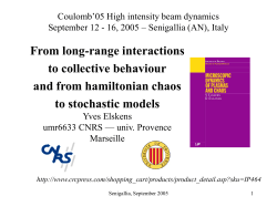 From long-range interaction to collective behaviour and from