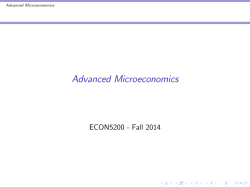 Advanced Microeconomics