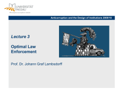 Optimal Law Enforcement ADI 2010/11