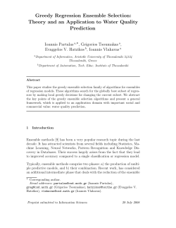 Greedy Regression Ensemble Selection: Theory and an