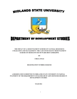 the impact of a1 resettlement scheme on natural resources