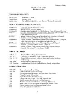 curriculum vitae - Moffitt Cancer Center