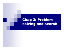 Chap 3: Problem- solving and search