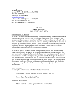 Soc280Q syllabus Fall 2015 - UC Berkeley Sociology Department