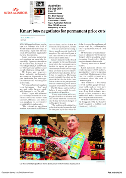 Kmart boss negotiates for permanent price cuts