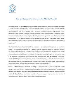 The M3 Score: One Number for Mental Health