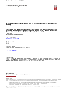 The GalNAc-type O-Glycoproteome of CHO Cells