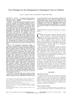 Four Strategies for the Management of Esophageal