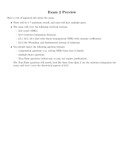 Exam 2 Preview