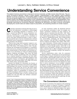 Understanding Service Convenience