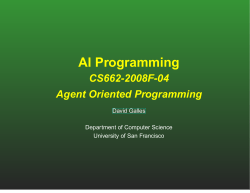 AI Programming - The University of San Francisco Computer
