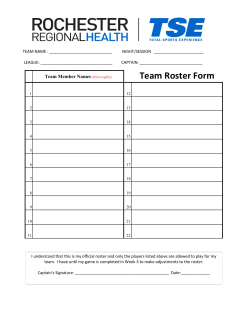 Team Roster Form - Total Sports Experience