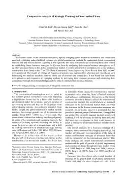 Comparative Analysis of Strategic Planning in Construction Firms