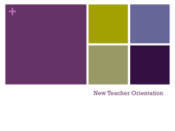 New Teacher Orientation