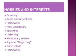 Hobbies and Interests