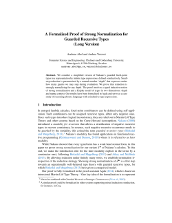 A Formalized Proof of Strong Normalization for Guarded Recursive