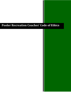 Pooler Recreation Coaches` Code of Ethics