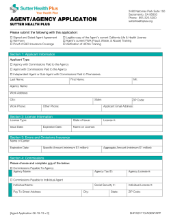 Agent/agency Application Sutter Health Plus