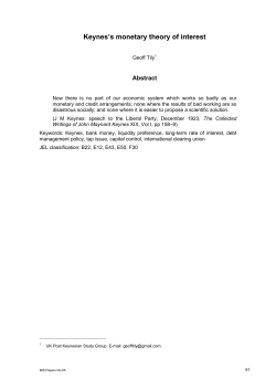 Keynes`s monetary theory of interest