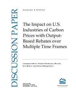 The Impact on U.S. Industries of Carbon Prices with Output
