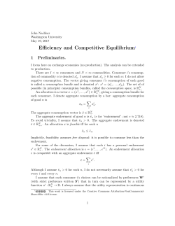 Efficiency and the Welfare Theorems